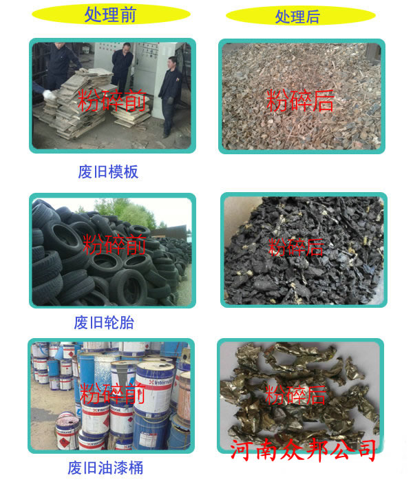 雙軸撕碎機破碎物料及效果 雙軸撕碎機破碎物料及效果